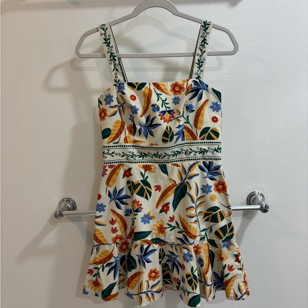 Floral Embroidered Mini Dress